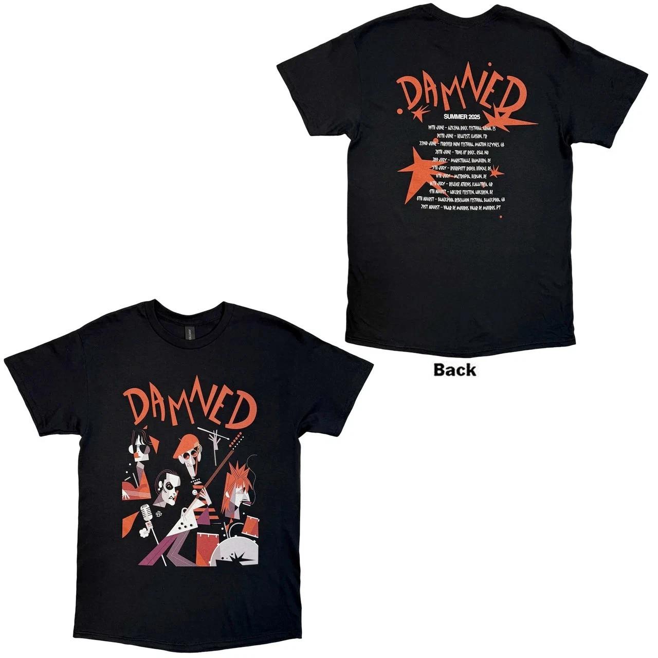The Damned - Cartoon - EU Tour Summer 25 - Black T-shirt XXL