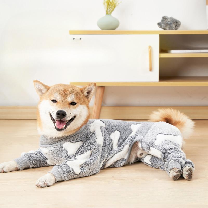 Pet Four-legged Clothes, Winter Pajamas, Dog Supplies, Pet Supplies, Clothes for Cold Protection and Warmth Retention