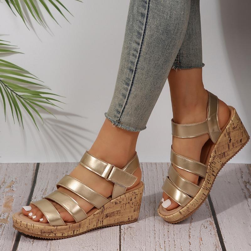 Slope Heel Sandals Women Summer New Velcro Sandals