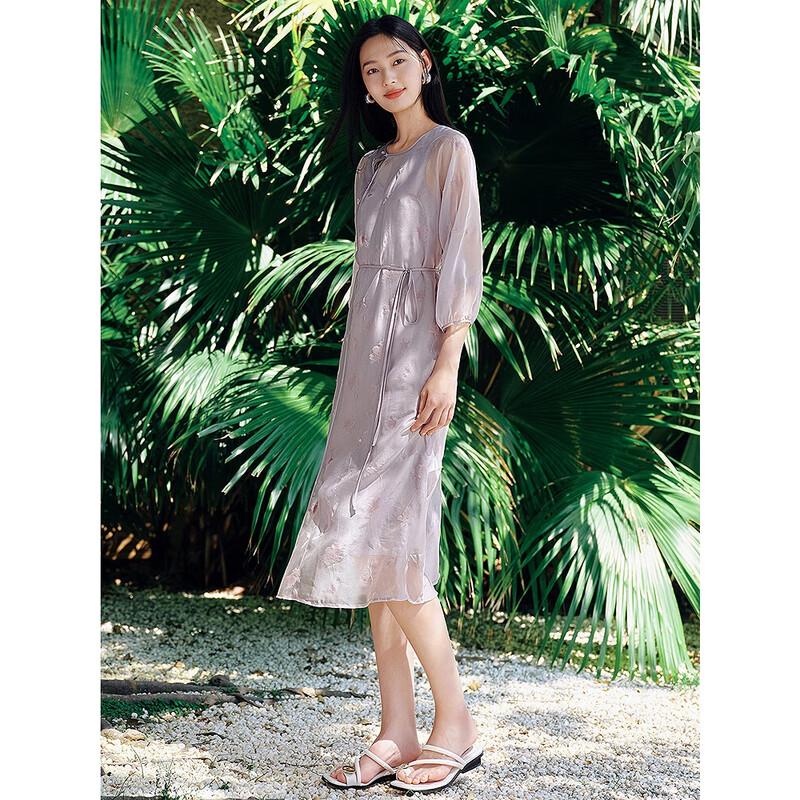 

JUZI AnnaCoco Женский двухпредметный комплект платья из органзы с цветочным принтом 2XL