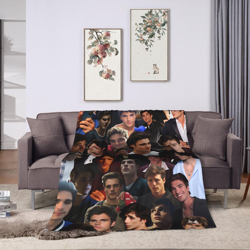 Jacob Elordi Flannel Blanket Soft Warm Bedding Throws for Home Decor Travel Fluffy Bedspread Sofa Bed Cover