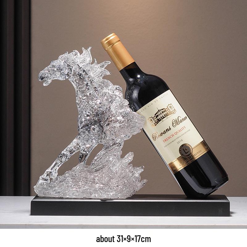 Modernes Hirsch Weinregal Ornament: Kreativer Flaschenhalter im leichten Luxus für Wohnzimmerdekoration