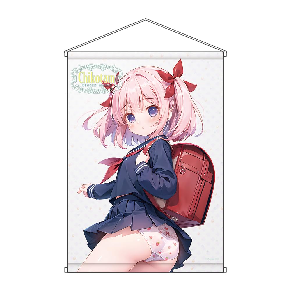 KADOKAWA Dengeki Moeoh C103 Настенный гобелен B2, Иллюстрация Chikotamu, Прибл.. 72,8 см x 51,5 см, Двусторонняя замшевая ткань