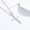 925 Sterling Silver Cross Necklace Fashion Pendant Collarbone Chain Women's Sweater Chain