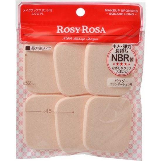 Rosy Rosa Makeup Sponge N Square L 6P Compact Square-shaped