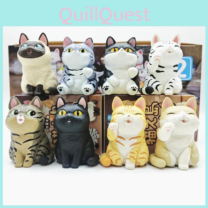 Figure Action Cat Cartoon Model Toy Decoration Kid Ornament Tabletop Ornament