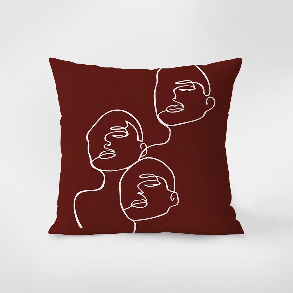 Retro Simple Decorative Pillowcase Bedroom Living Room Square Cushion Pillowcase