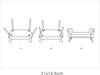 Bench Paris Gray Gold Cm 120X40X60