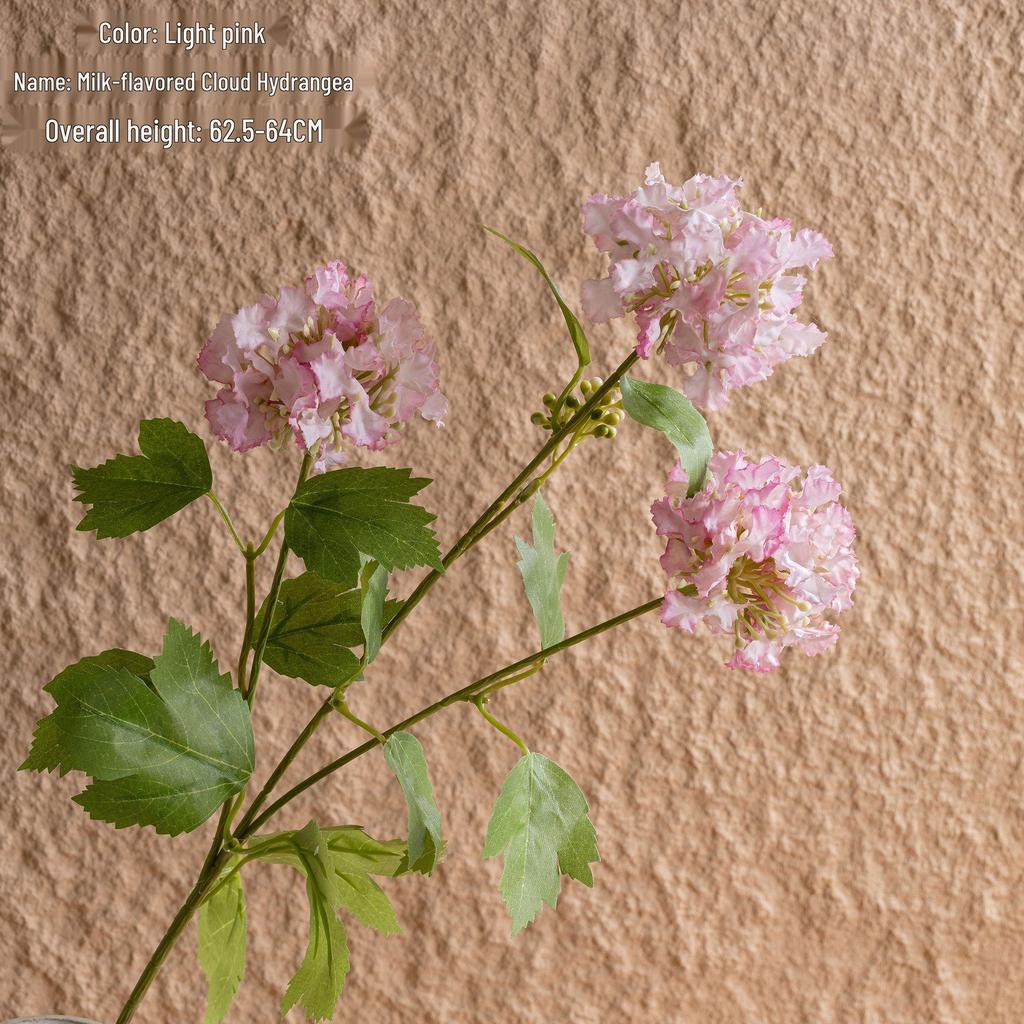 Milk-Flavored Cloud Hydrangea Artificial Flowers for Green Plants and Wedding Crafts INS Decoration