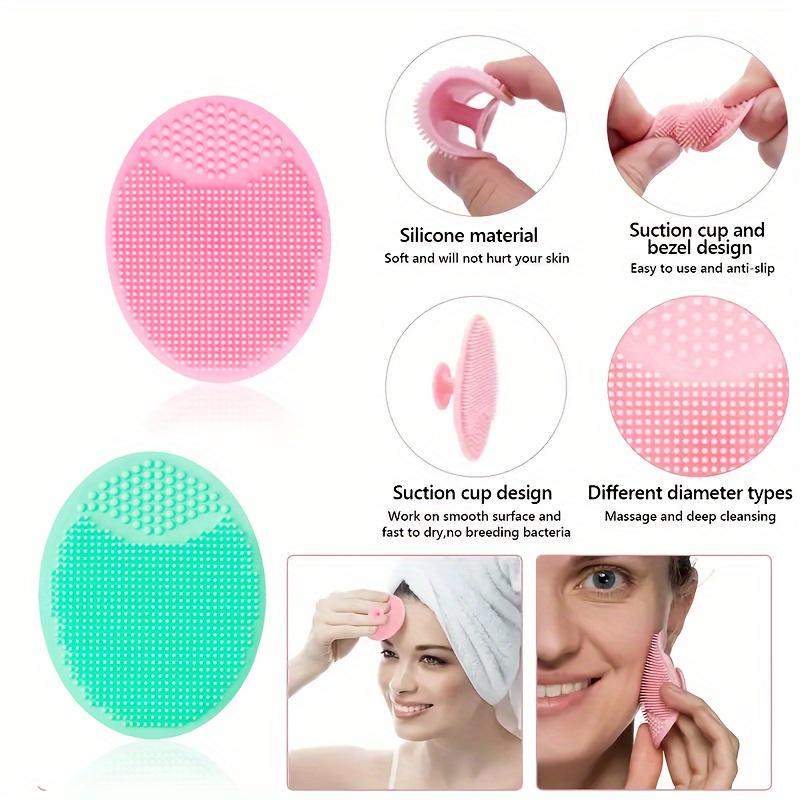 6 Pieces Face Brush Set, Manual Silicone Exfoliating Lip Brush Nose Cleansing Brush and Mask Brush for Facial Skin Care