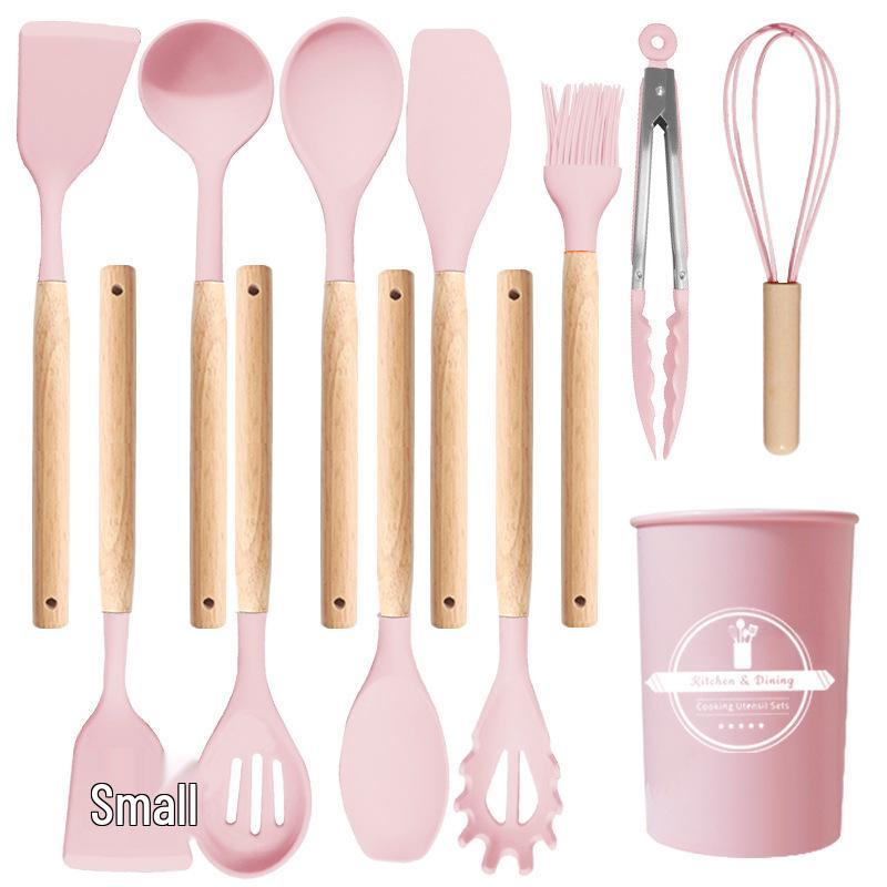 12-Piece Non-Stick Silicone Spatula and Ladle Set - Food-Grade Cookware Silicone Spatula and Ladle 12-Piece Set 550g