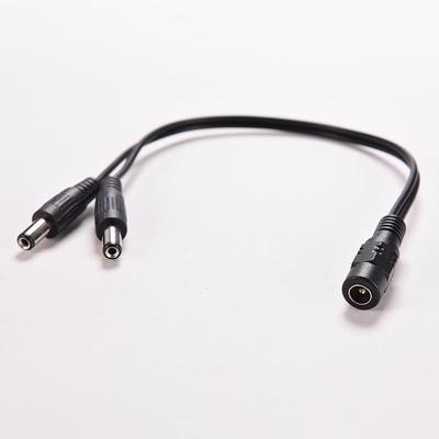 5,5 x 2,1 mm câmera cctv 1 fêmea para 2 machos dc 12v adaptador de cabo divisor de energia