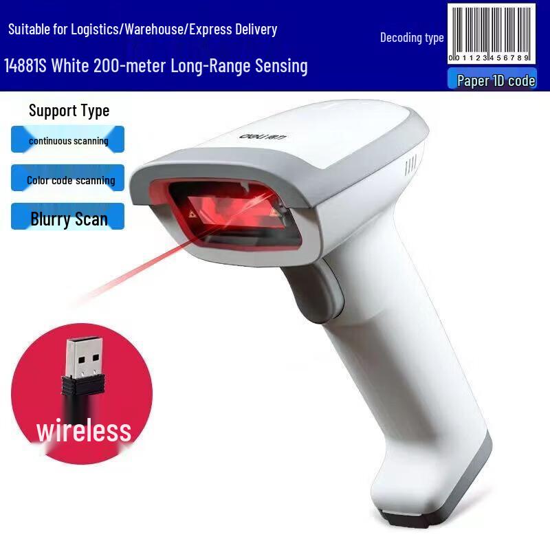 Deli Wireless Laser Barcode Scanner