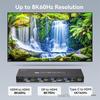 8K@60 KVM-Switch: 2 HDMI-Eingänge, 1 DP-Eingang, 1 Typ-C-Eingang, 1 HDMI-Ausgang, USB 3.0.