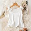 Damen Elegantes Rippstrick Ärmelloses Tanktop für Frühling/Sommer in Übergröße mit Perlen- und Blumen-Details