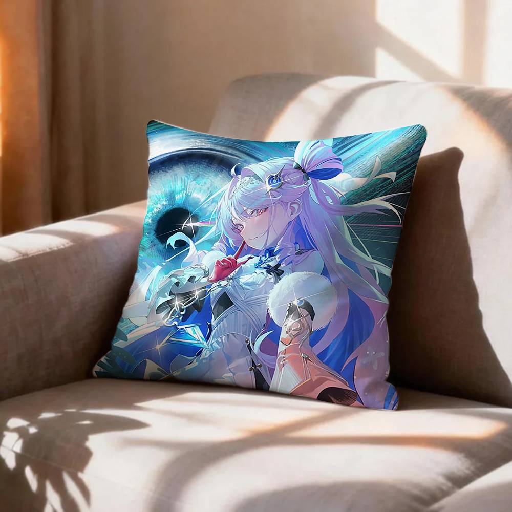 COOL DDenia Hiyuki WuWa Wuthering   Pillow Case Pattern Printed Pillowcase For Living Room Sofa Cushion Cover