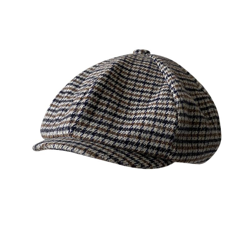 

2021 New Retro Men s Plaid Newsboy Hat Autumn Winter Men s Berets Wool Blend Women England Gatsby Hat Men Driver Flat Cap BLM371 L 58-60CM хакі
