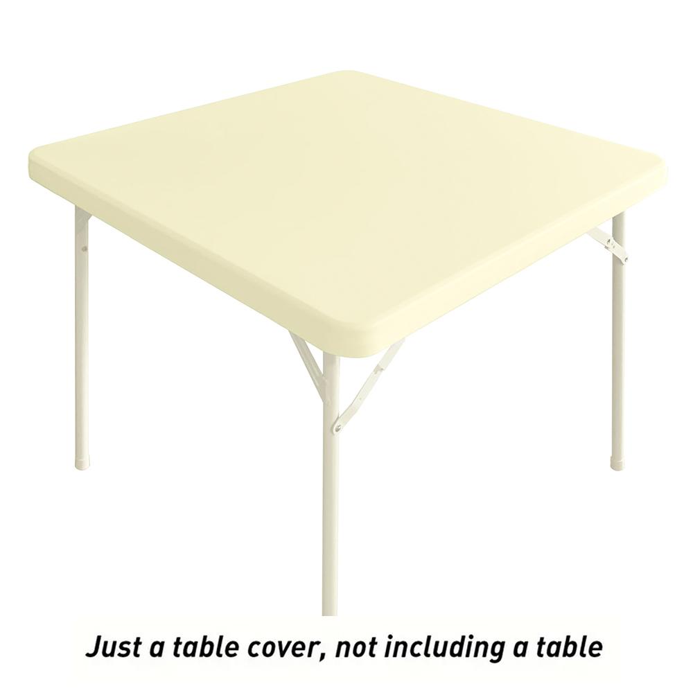 Square Fitted Table Cover Elastic Tablecloth Stretch Spandex Tables Top Cover Table Topper Cap for Dining Kitchen Home Party
