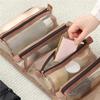 Cosmetic Bag for Women Zipper Mesh Separable Cosmetics Pouch Ladies Foldable Nylon Bag