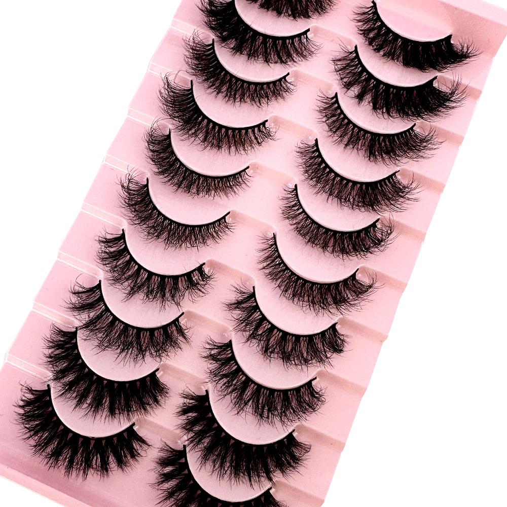 10pairs Makeup Eyelashes Soft Fluffy Lashes False Eyelashes Dramatic 3d Mink Lashes Lash Extension Make Up 3d Cilios Faux Cils