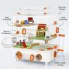 Large Hamster Cage 2 Tiers, Acrylic with Accessories, DIY Customizable Habitat for
