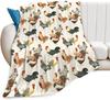 Chicken Flannel Throw Blanket Cartoon Chicken Farm Animals Blanket Lightweight Comfortable Super Soft for Bed Sofa Couch Decor