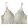 Women's French Naked-Feel Bra Sexy Thin Style Small Bust Lace Triangle Cup Push Up Wireless Seamless Underwear