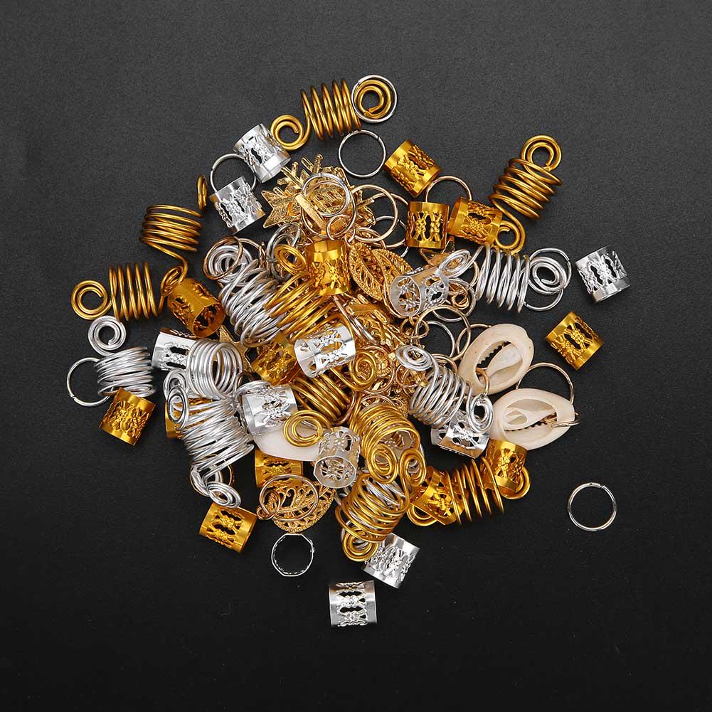 120pcs Hair Braid Rings Dreadlocks Bead Ring Fashion Hair Decoration Accessories