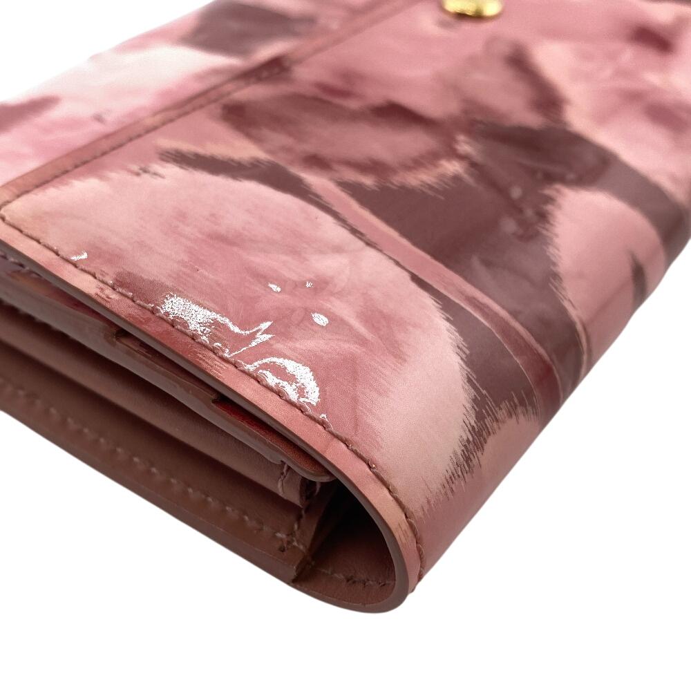 LOUIS VUITTON M90023 Monogram Vernis Ikat leather Portefeuille Sarah Rosevelle Purse pink leather Women Used