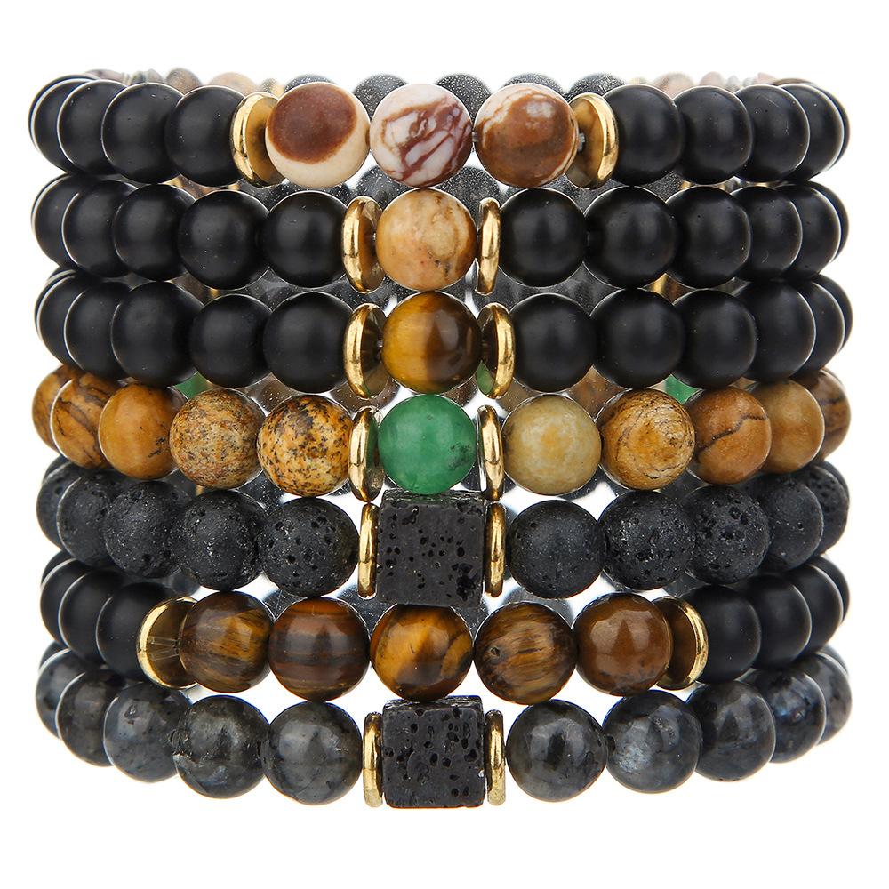 JYL TS Bracelet Men's Turquoise Beaded Design Brings Vitality