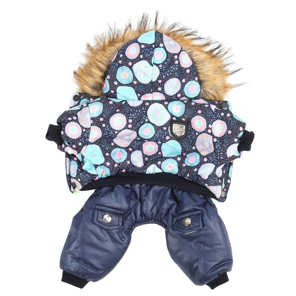 Dog Winter Coat Warm Hooded Thickened One Piece Pet Down Jacket for Small Medium Large Dogs