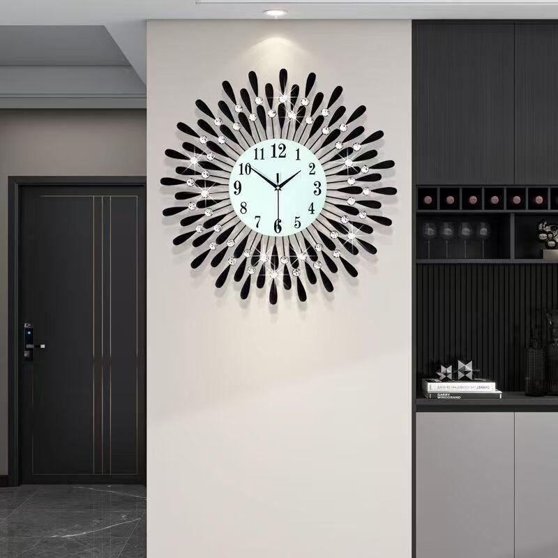 Jiujiuda 38CM Iron Art Decorative Wall Clock