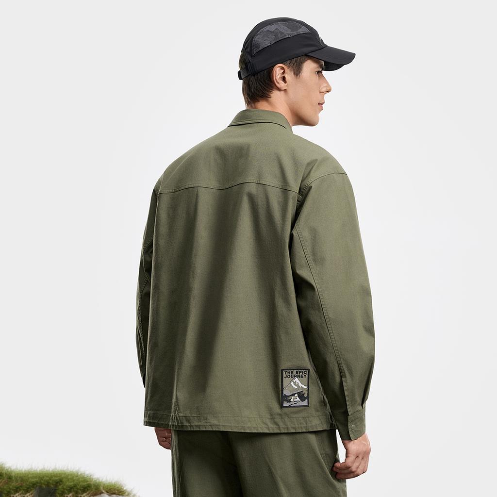 Fila Esplora Personalità alla Moda Classico Semplice Casual Stile Abbigliamento da Lavoro per Esterni Versatile Comodo Camicia a Maniche Lunghe Tessuta A11M617402FDG
