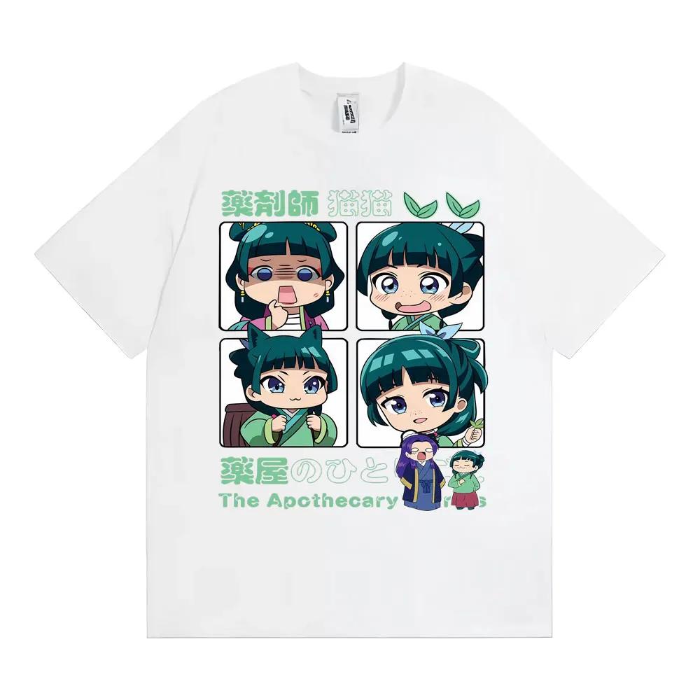 Manga The Apothecary Diaries Graphic T Shirt Unisex Cute Short Sleeve Japanese Anime T-shirts Women 100% Cotton Loose T-shirt