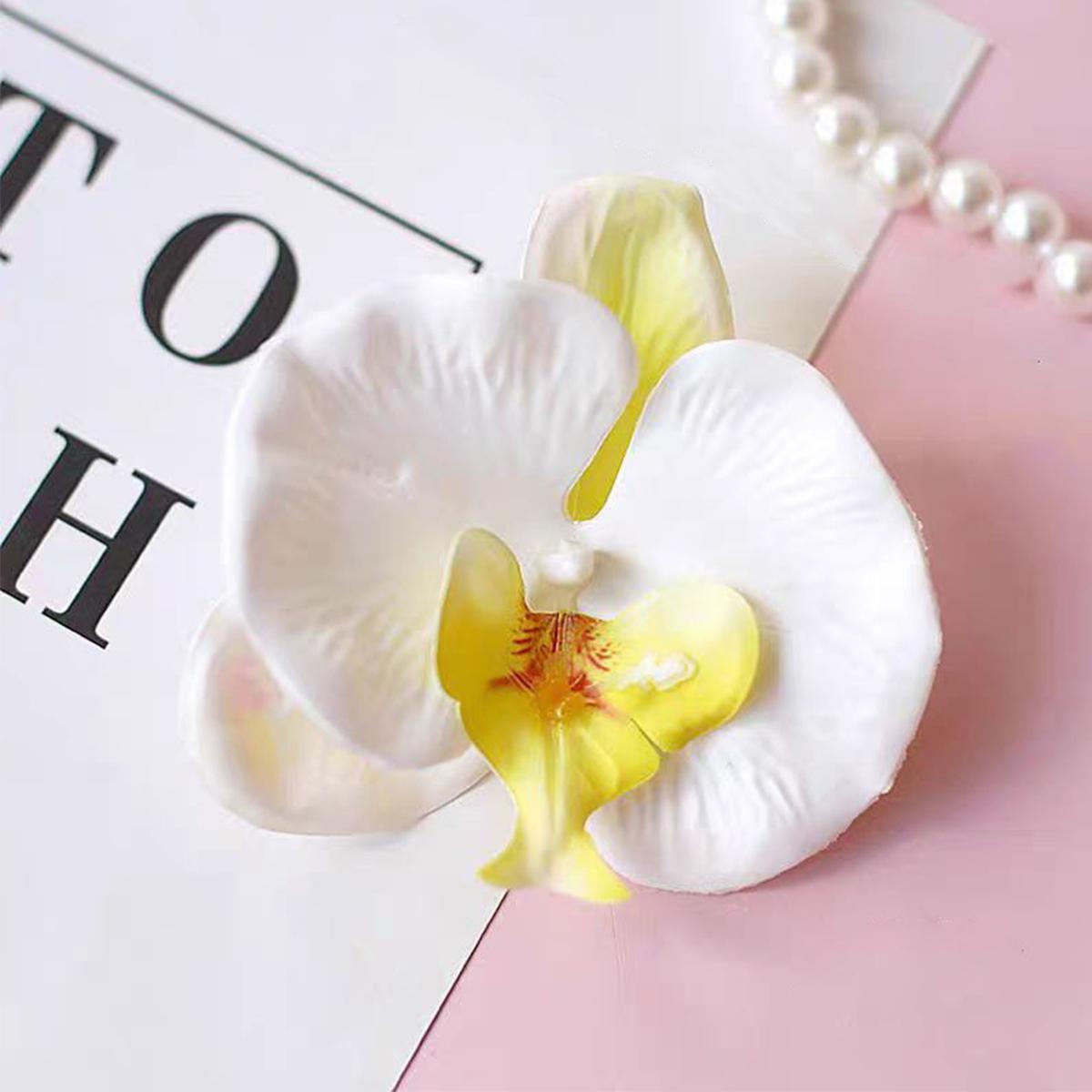 

Новая корейская заколка для волос в виде сладкого цветка фаленопсиса, женственная, атмосферная, боковая заколка для волос, аксессуары для волос для фотосъемки