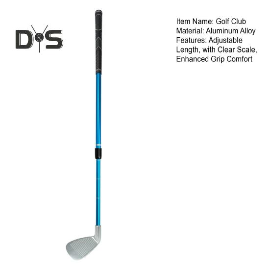 Tijă telescopică de tăiere reglabilă pentru club de golf, ax din aliaj de aluminiu, stânga și dreapta, cu echipament de golf la scară clară