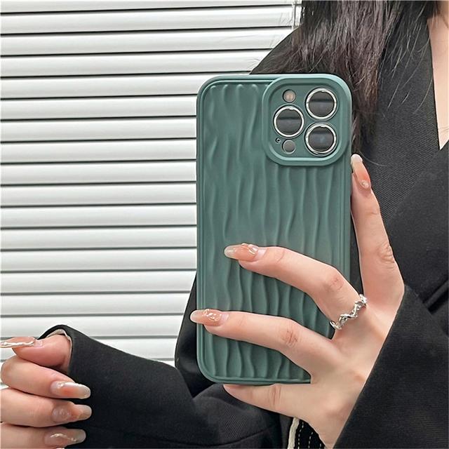 

Милый противоударный чехол для телефона с 3d волнистыми полосками и рябью для Iphone 13 11 12 14 Pro Max Mini X Xs Xr 14plus, защитный мягкий чехол для камеры For iPhone 13Pro Max