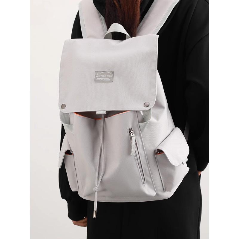 Schoolbag Wholesale College Student Schoolbag Winter Simple New Trendy High School Students Large Capacity Outdoor Travel Backpack Backpack