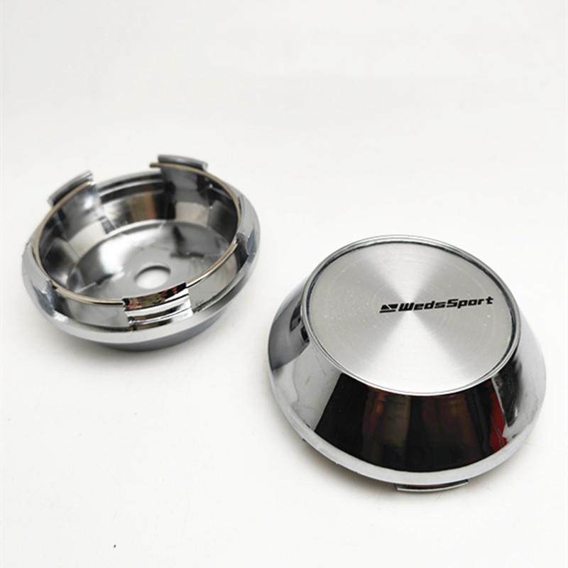 4pcs 65mm WedsSport Wheel Center Caps Hub Weds Sport Logo Emblem Badge Rims Cover Car Styling Accessories