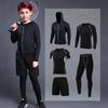 Kids' Summer Sports Compression Set: Quick-Dry Basketball & Football Training Suit, Breathable Fitness Wear for Morning Runs.