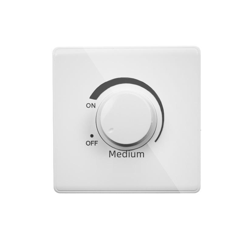 86 Type Electric Ceiling Fan Speed Control Switch with Stepless Knob Adjustment