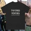 TECHNO VIKING 2000 Berlin Fuckparade Fuck Parade y2k Tour Bandshirt Parodie Techno ist mein Freund Meme Lustiges Metal Hardcore Shirt