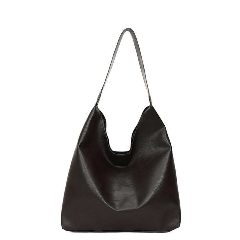 Spring and Summer Retro Large-capacity Bag Women's 2025 New Popular Fashion Versatile Shoulder Bag Temperament Tote Bucket Bag