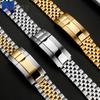 Roestvrij Staal Metaal Gentleman Horlogebanden voor Rolex Log Serie Waterdicht Roestwerend Vervangende Gebogen Interface Accessoires