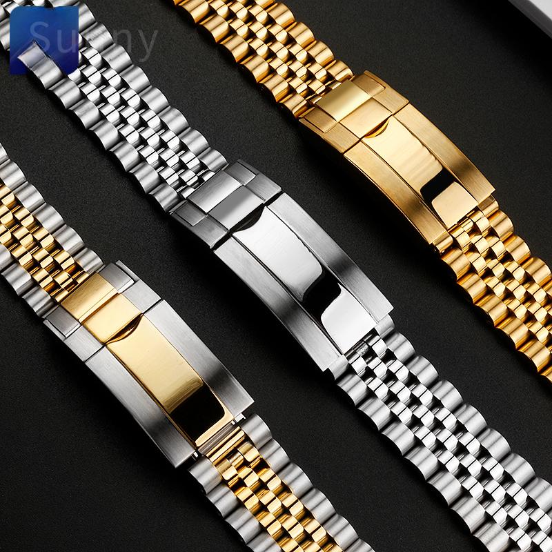 Roestvrij Staal Metaal Gentleman Horlogebanden voor Rolex Log Serie Waterdicht Roestwerend Vervangende Gebogen Interface Accessoires