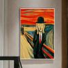 Abstraktný Edvard Munch Výkrik Slávne plátnové maľby Klasický plagát a tlač Výkrik Nástenné umenie Obrázky Domáca dekorácia Cuadros