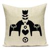 Geometry Animal Plants Cushion Cover Decorative Sofa Seat Home Office Decor Pillow Covers Bear Bird Pattern Throw Pillow Cases