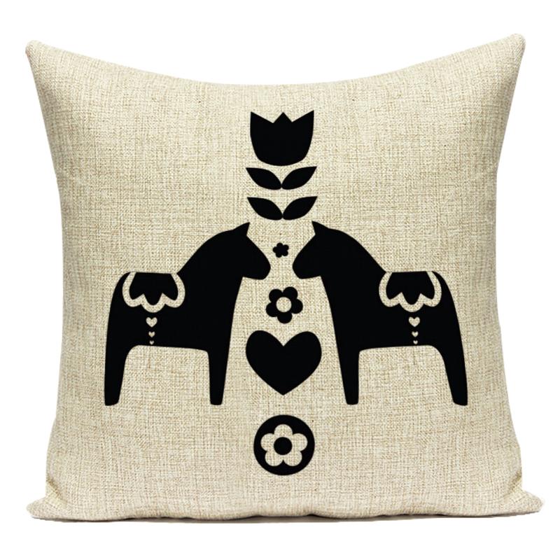 Geometry Animal Plants Cushion Cover Decorative Sofa Seat Home Office Decor Pillow Covers Bear Bird Pattern Throw Pillow Cases