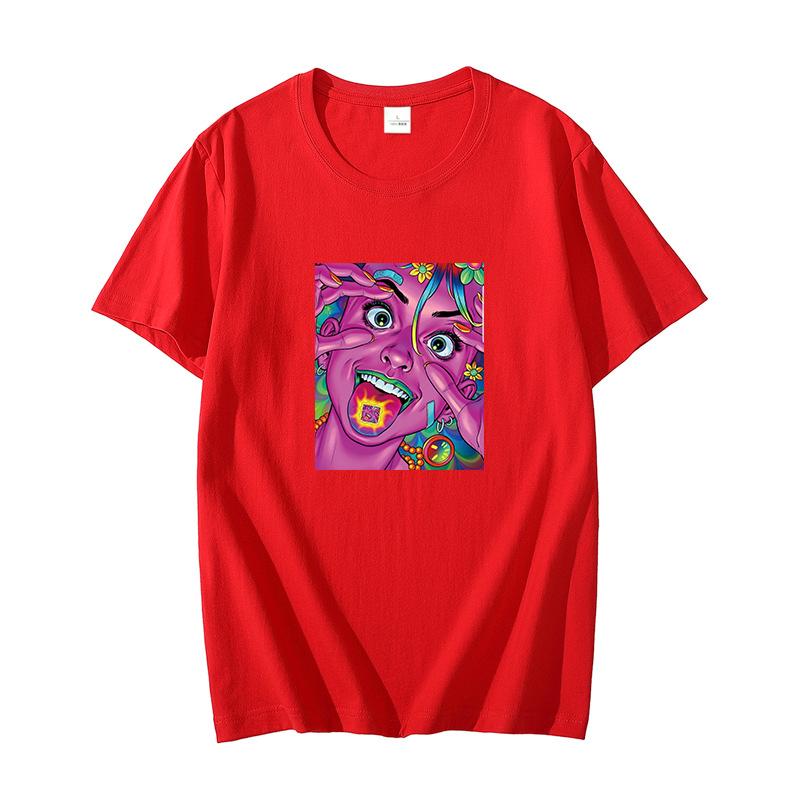 Psychedelic Trippy Sexy Female Lucid Dream Cotton Mens Tshirt Oversized Short Sleeve Tshirts Oneck Tshirt Mens Clothing