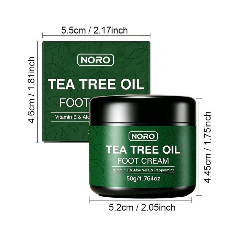 3Pcs Tea Tree Oil Foot Cream Moisturizing Dry Cracked Heel Repair Nourishing Foot Care Balm Vitamin E Aloe Vera Set